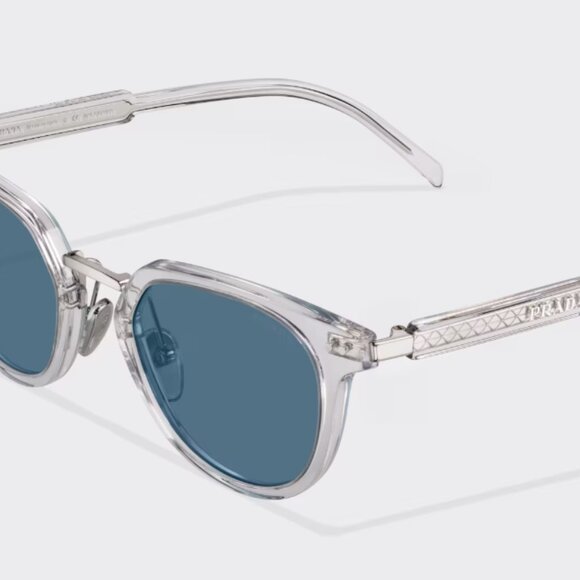 NEW PRADA PR17YS 2AZ04D Crystal/Green Polarized SUNGLASSES PRADA SPR 17Y 2AZ04D - Picture 4 of 5